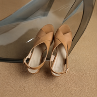 Delphine | Elegante Sandaler med Firkantet Hæl