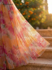 Dorthe | Maxikjole med blomsterprint