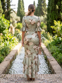 Randi | Lang Asymmetrisk Satin Kjole