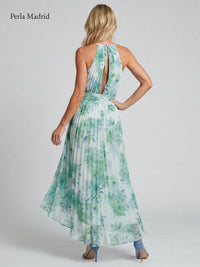 Susanne | Plisseret midikjole med blomsterprint