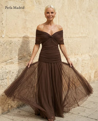 Elin | Lang elegant silkekjole