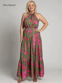 Jytte | Drapeet midikjole i pink