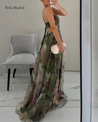 Dorthe | Maxikjole med blomsterprint