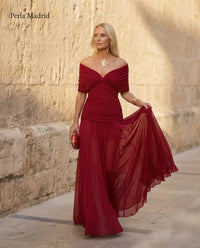 Elin | Lang elegant silkekjole
