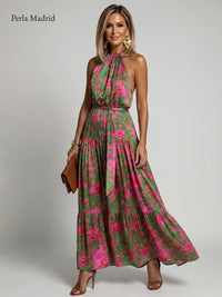 Jytte | Drapeet midikjole i pink