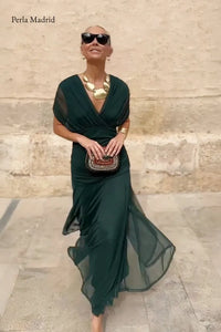Elin | Lang elegant silkekjole